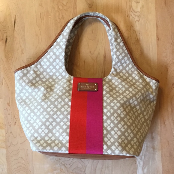 Kate Spade Jacquard Tote With Leather Trims - Picture 9 of 14